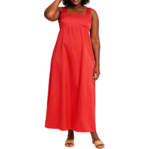 Apricot Square Neck Maxi Dress