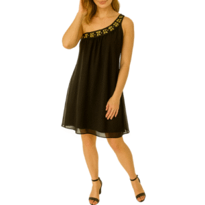 Black One Shoulder Mini Dress