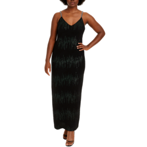 Black and Silver Maxi Dress