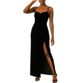 Black Velvet Midi Dress