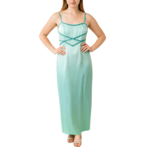 Light Blue Dress with Diamond Beaded Bodice