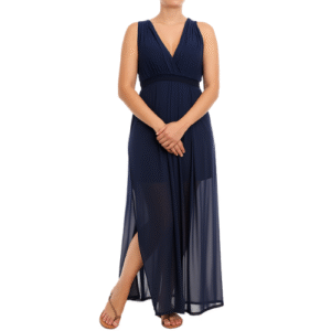 Long Navy Dress with Shorter Under Dress