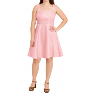 Short Light Pink with Silver Beads