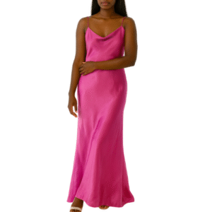 Pink Silk Maxi Dress