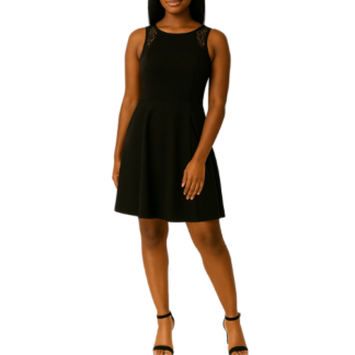 Black Mini Dress with Lace