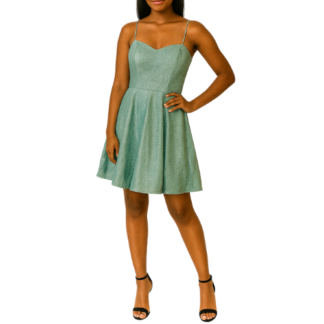 Blue and Silver Glitter Mini Dress