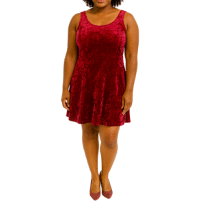 Maroon Velvet Mini Dress