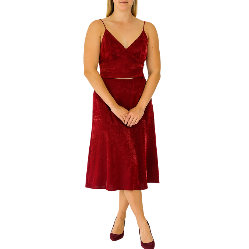 Shiny Maroon 2 Piece