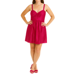 Mini Cherise Crunched Pink Dress