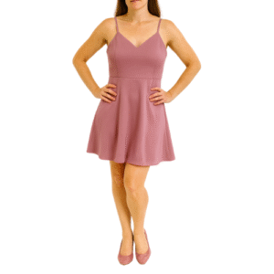 Dusty Pink Mini with Criss Cross Back