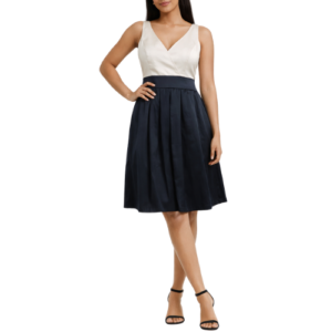 Mini White Bodice and Black Skirt Dress