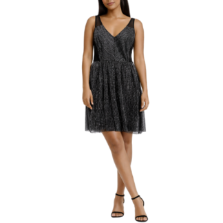 Black and Silver Mini Dress