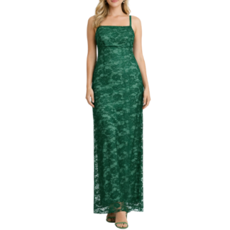 Dark Green Lace Maxi Dress