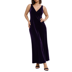 Purple Velvet Maxi Dress
